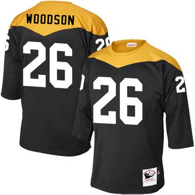 Hunk Wear - Men's Pittsburgh Steelers #26 Rod Woodson Black Retired Player 1967 Home Throwback NFL Jersey