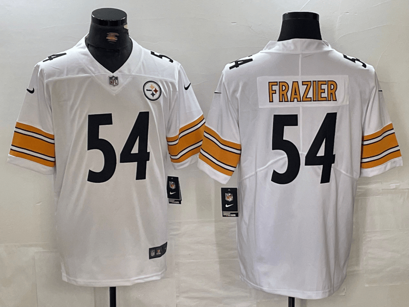 Hunk Wear - Men's Pittsburgh Steelers #54 Zach Frazier White Vapor Untouchable Limited Stitched Jersey