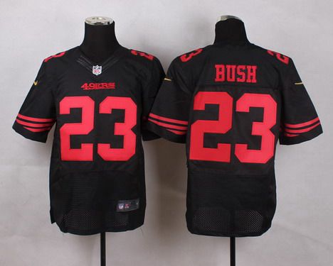 Hunk Wear - Men's San Francisco 49ers #23 Reggie Bush 2015 Nike Black Elite Jersey