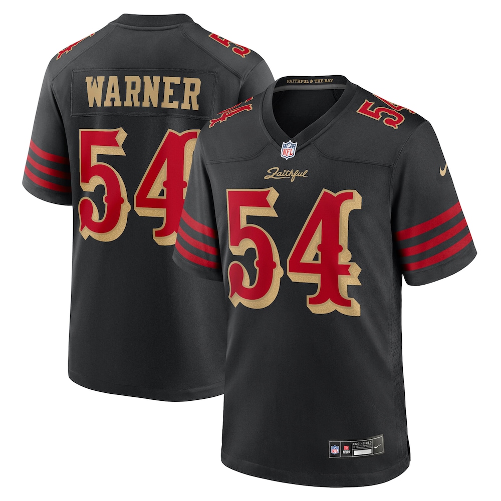 Hunk Wear - Men's San Francisco 49ers Fred Warner Nike Black 2025 Rivalries Collection Game Jersey