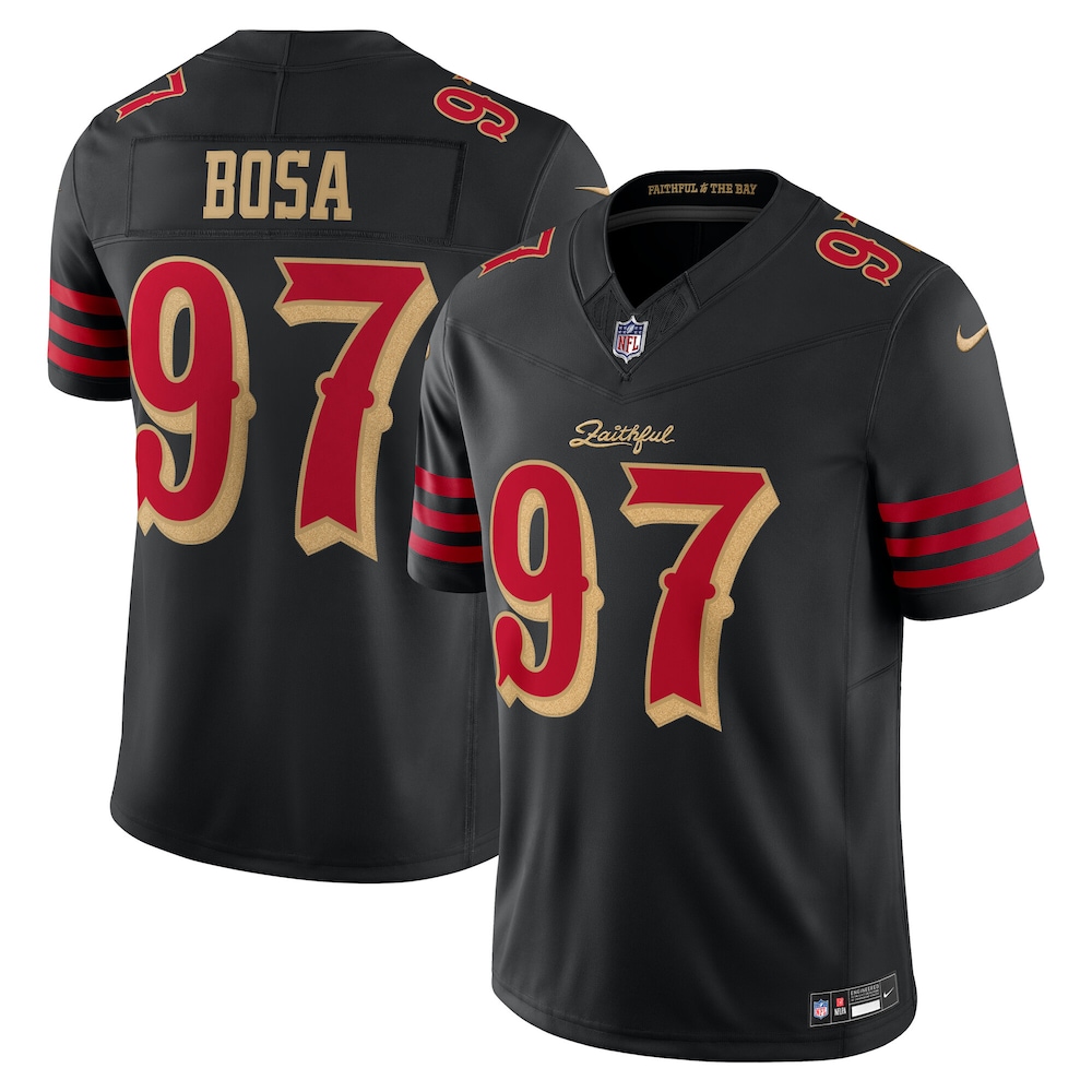 Hunk Wear - Men's San Francisco 49ers Nick Bosa Nike Black 2025 Rivalries Collection Limited Jersey