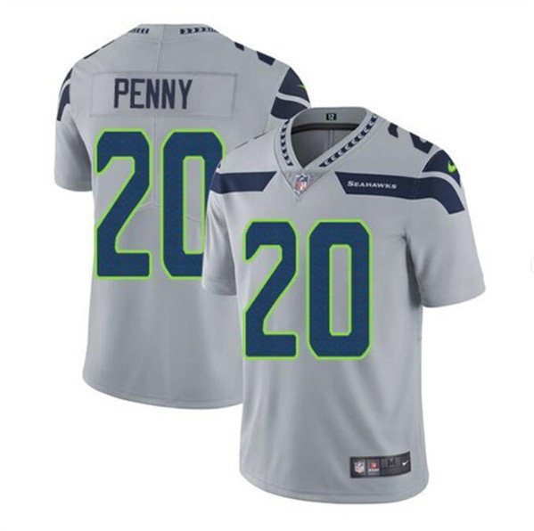 Hunk Wear - Men's Seattle Seahawks #20 Rashaad Penny Gray Vapor Untouchable Limited Stitched Jersey