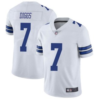 Hunk Wear - Menâ€™s White Dallas Cowboys #7 Trevon Diggs 2021 Vapor Limited Stitched Jersey