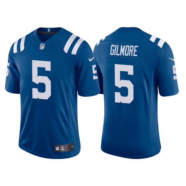 Hunk Wear - Mens Indianapolis Colts #5 Stephon Gilmore Royal Stitched Game Jersey