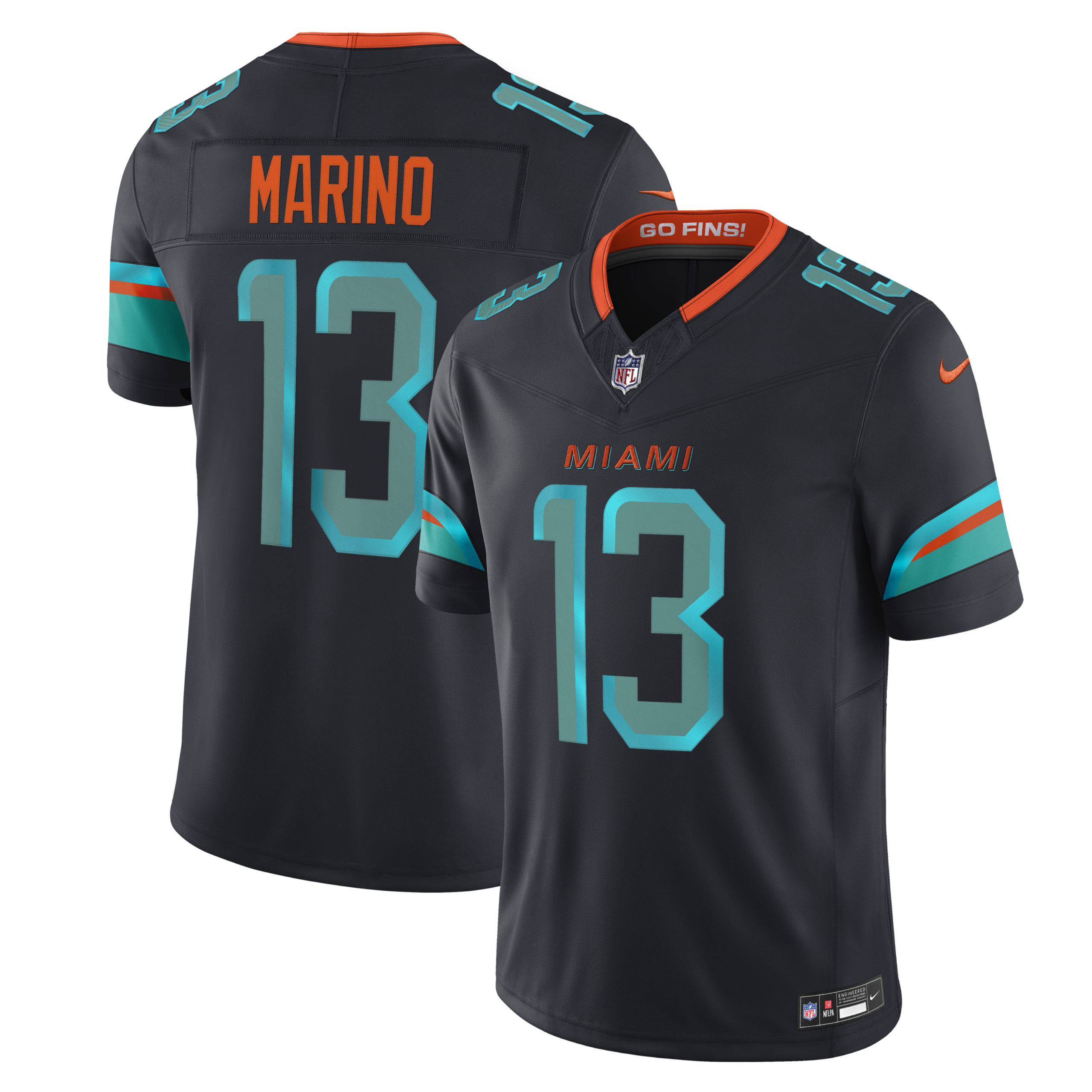 Hunk Wear - Miami Dolphins Dan Marino Rivalries Collection Limited Jersey ' Navy