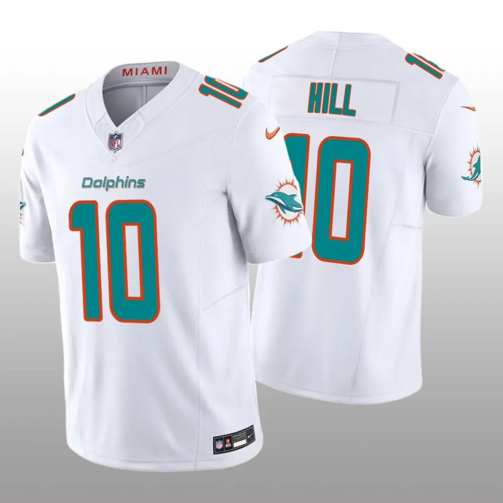 Hunk Wear - Miami Dolphins Tyreek Hill White Jersey Vapor F.U.S.E. Limited