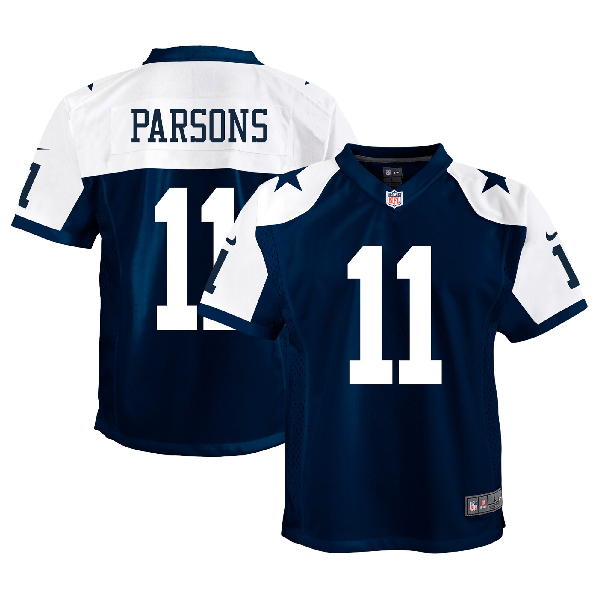 Hunk Wear - Micah Parsons Dallas Cowboys Nike Youth Alternate Game Jersey ' Navy