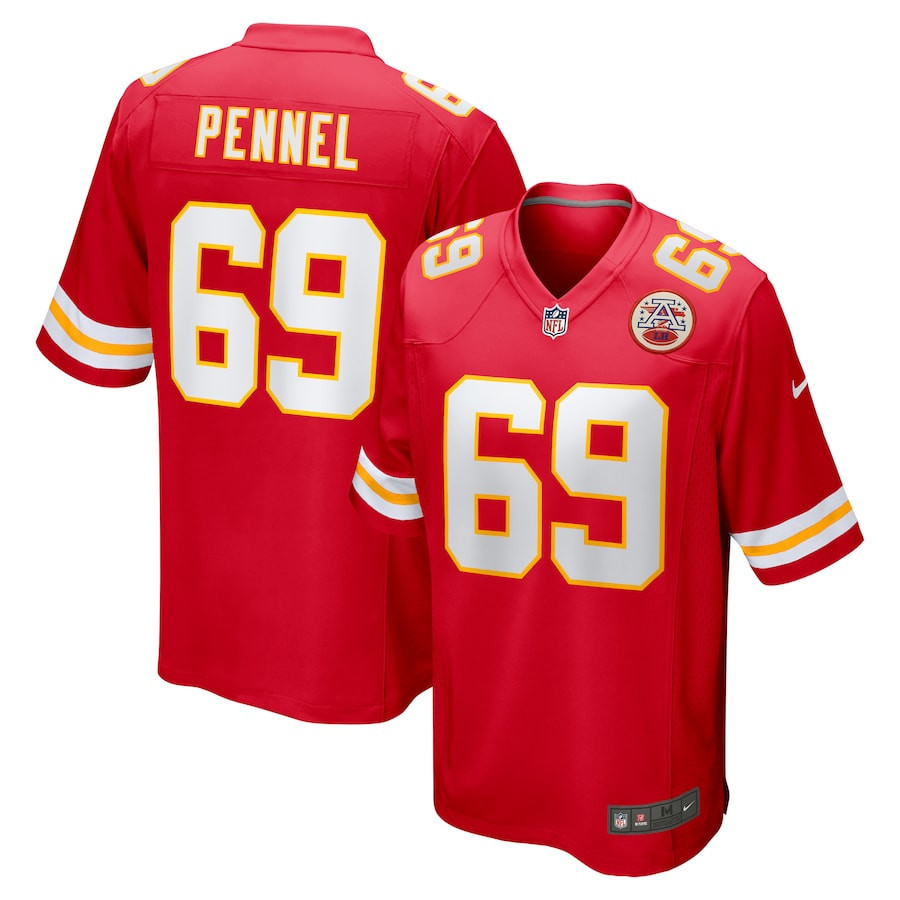 Hunk Wear - Mike Pennel 69 Kansas City Chiefs Game Men Jersey ' Red