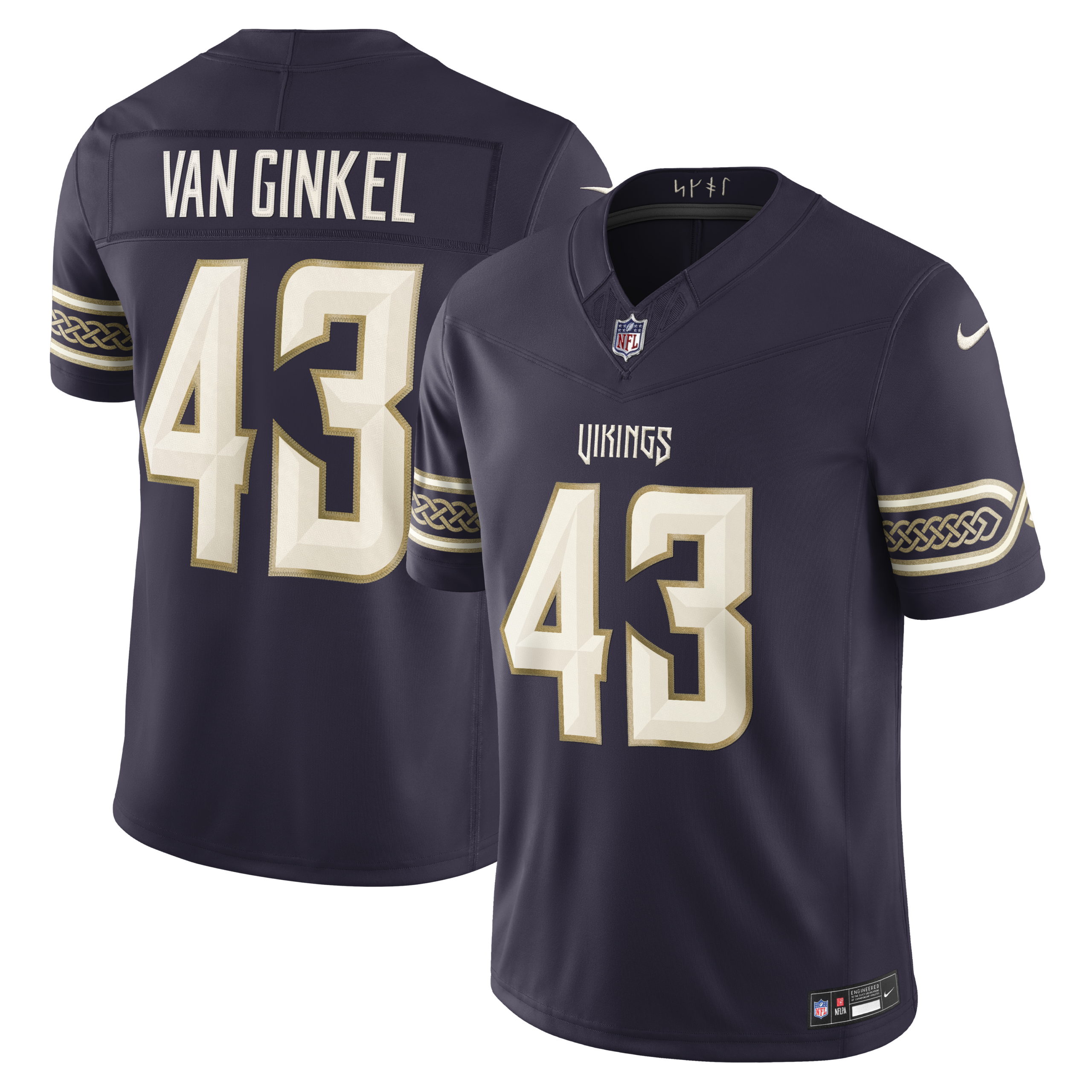 Hunk Wear - Minnesota Vikings Andrew Van Ginkel 2026 Rivalries Vapor Limited Jersey – All Stitched