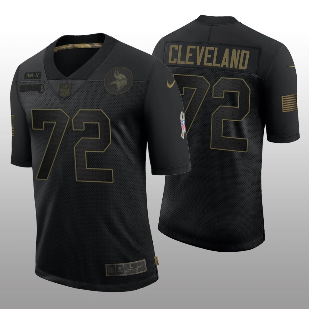 Hunk Wear - Minnesota Vikings Ezra Cleveland Black Limited Jersey Salute to Service - Men's