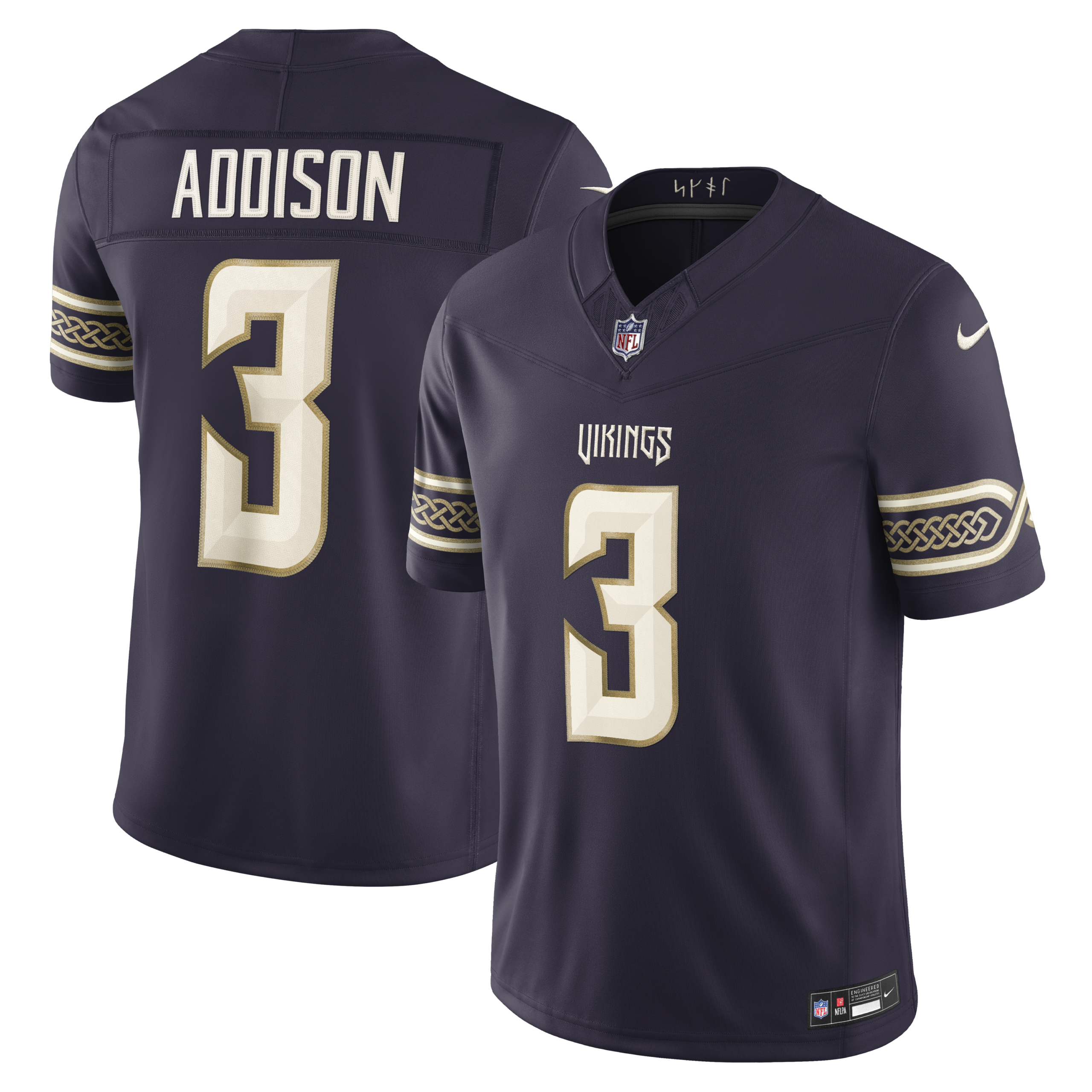 Hunk Wear - Minnesota Vikings Jordan Addison 2026 Rivalries Vapor Limited Jersey ' All Stitched