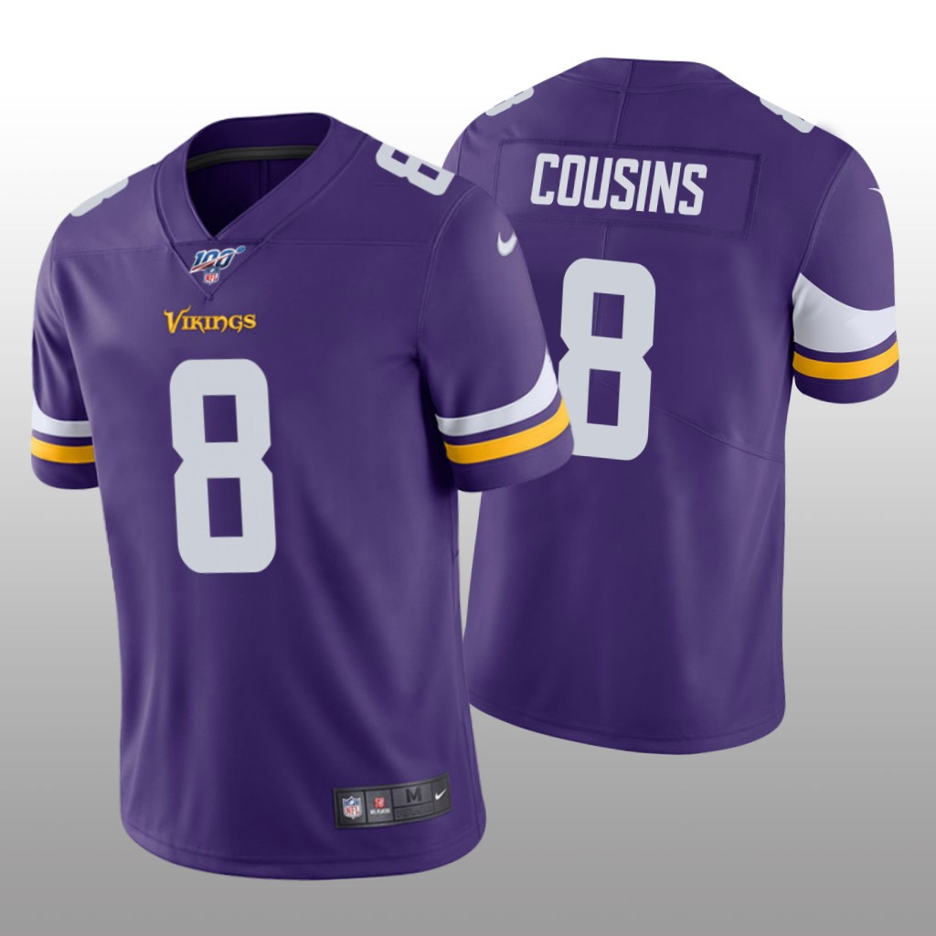 Hunk Wear - Minnesota Vikings Kirk Cousins Purple Vapor Limited Jersey 100th Season - Men's