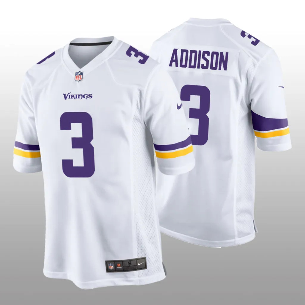 Hunk Wear - Minnesota Vikings White Draft Jordan Addison Game Jersey