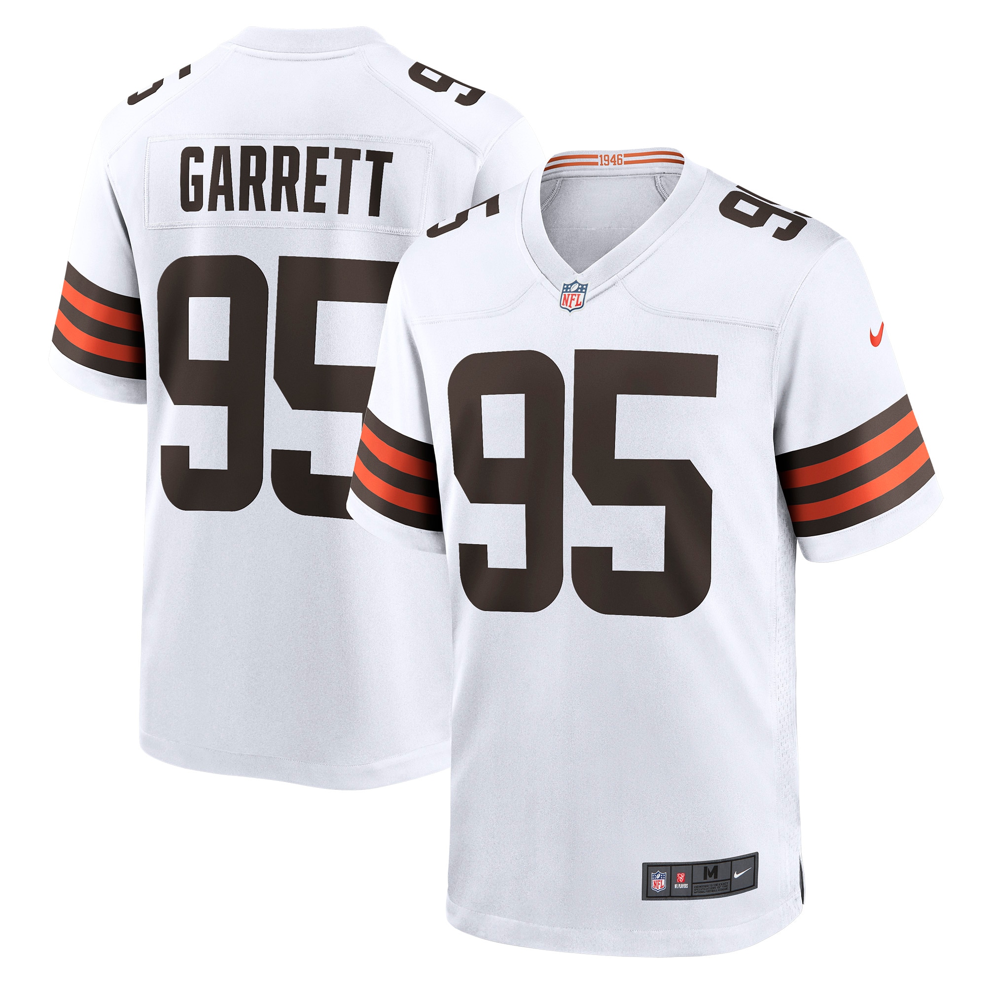 Hunk Wear - Myles Garrett Cleveland Browns Nike Away Game Jersey White