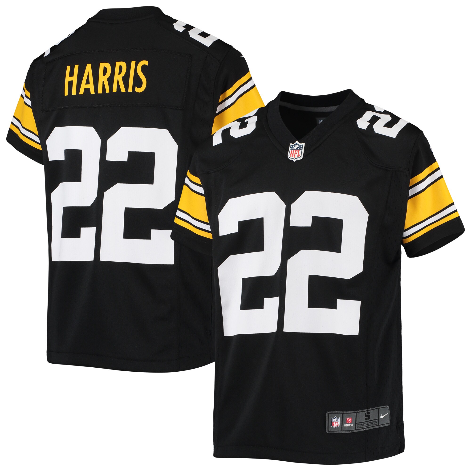Hunk Wear - Najee Harris Pittsburgh Steelers Nike Youth Game Jersey ' Black