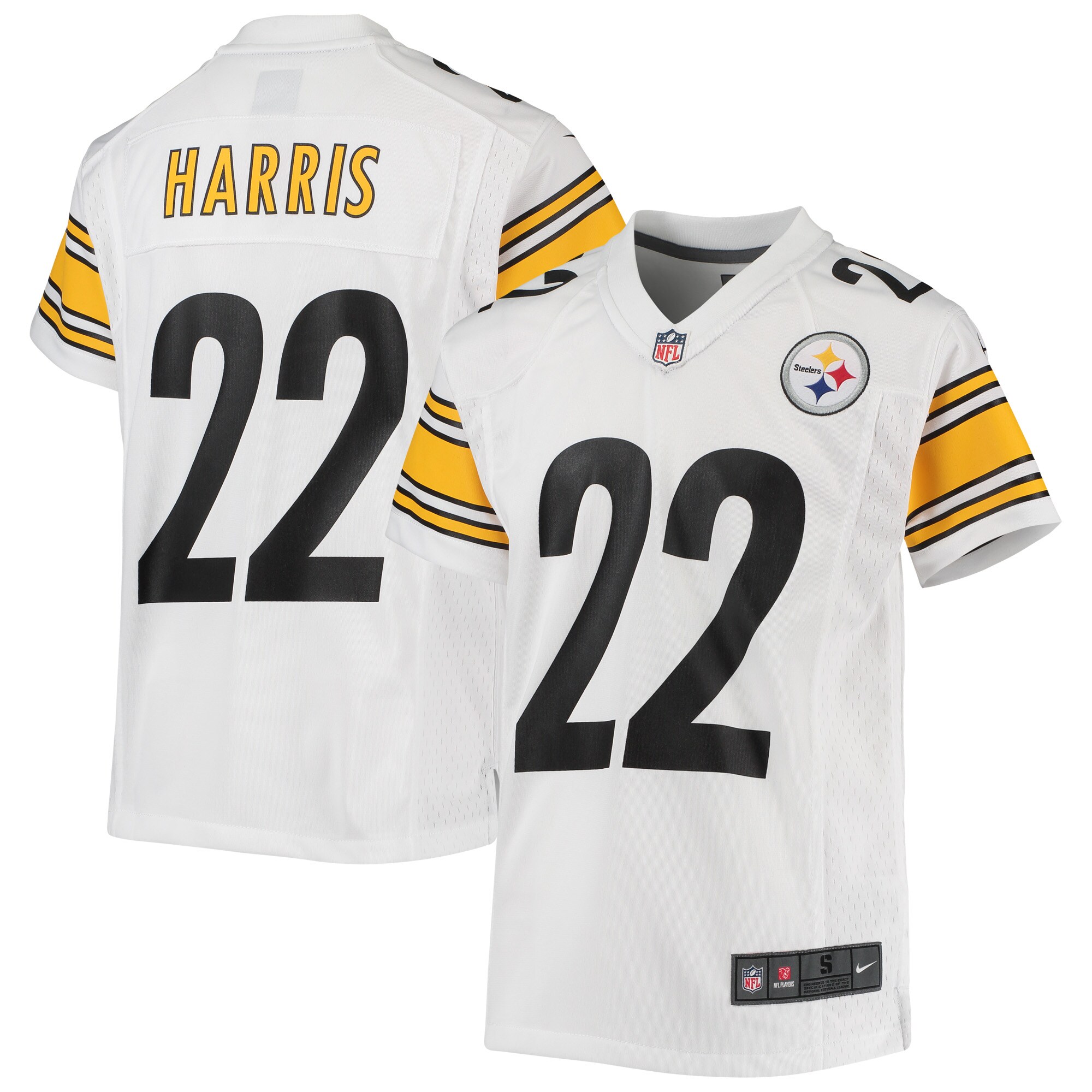 Hunk Wear - Najee Harris Pittsburgh Steelers Nike Youth Game Jersey ' White