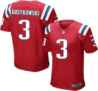 Hunk Wear - New England Patriots #3 Stephen Gostkowski Red Alternate NFL Nike Elite Jersey