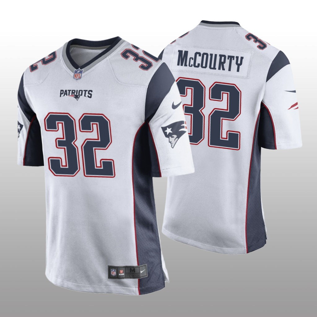 Hunk Wear - New England Patriots #32 White Men's Devin McCourty Game Jersey