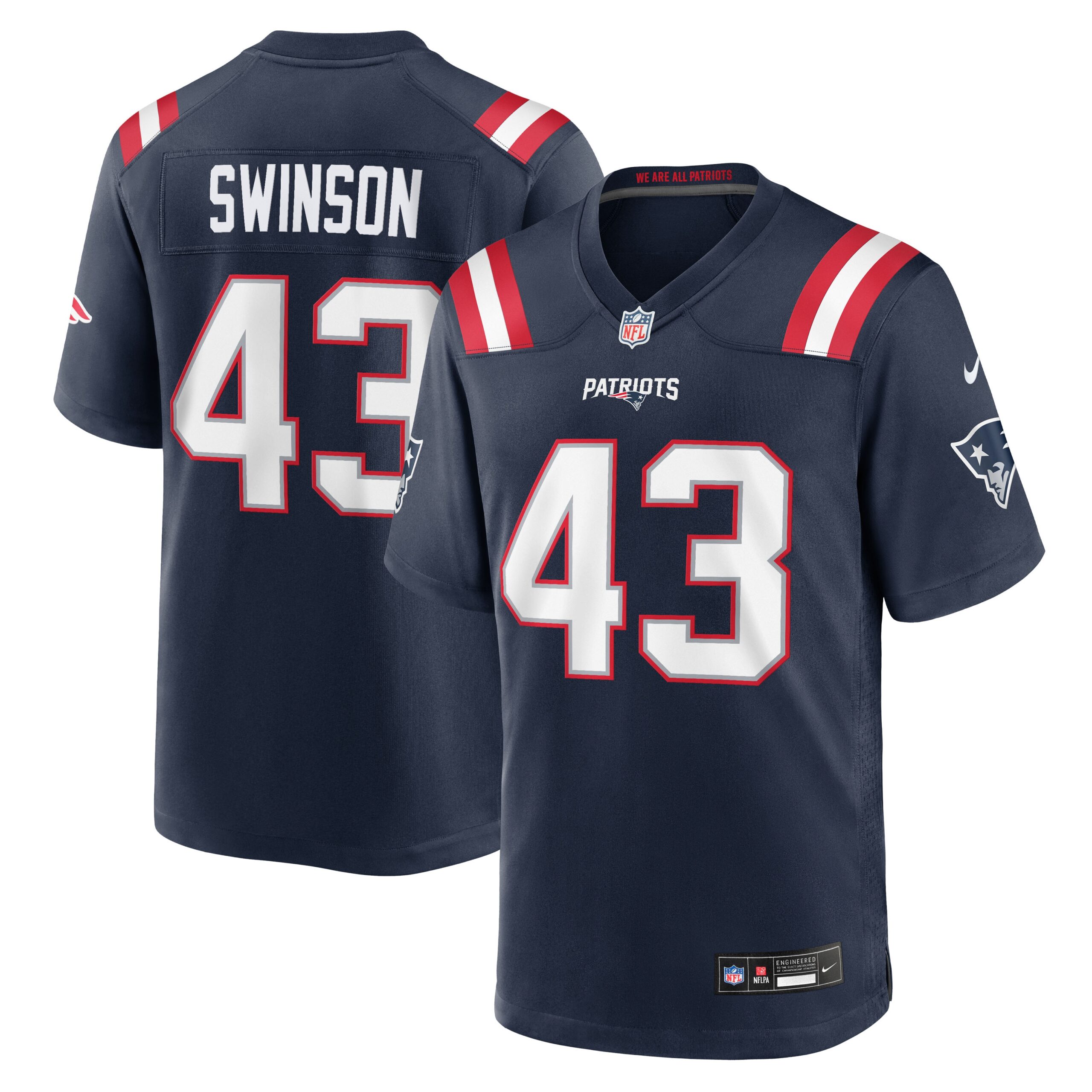 Hunk Wear - New England Patriots Bradyn Swinson Vapor Limited Jersey ' Navy