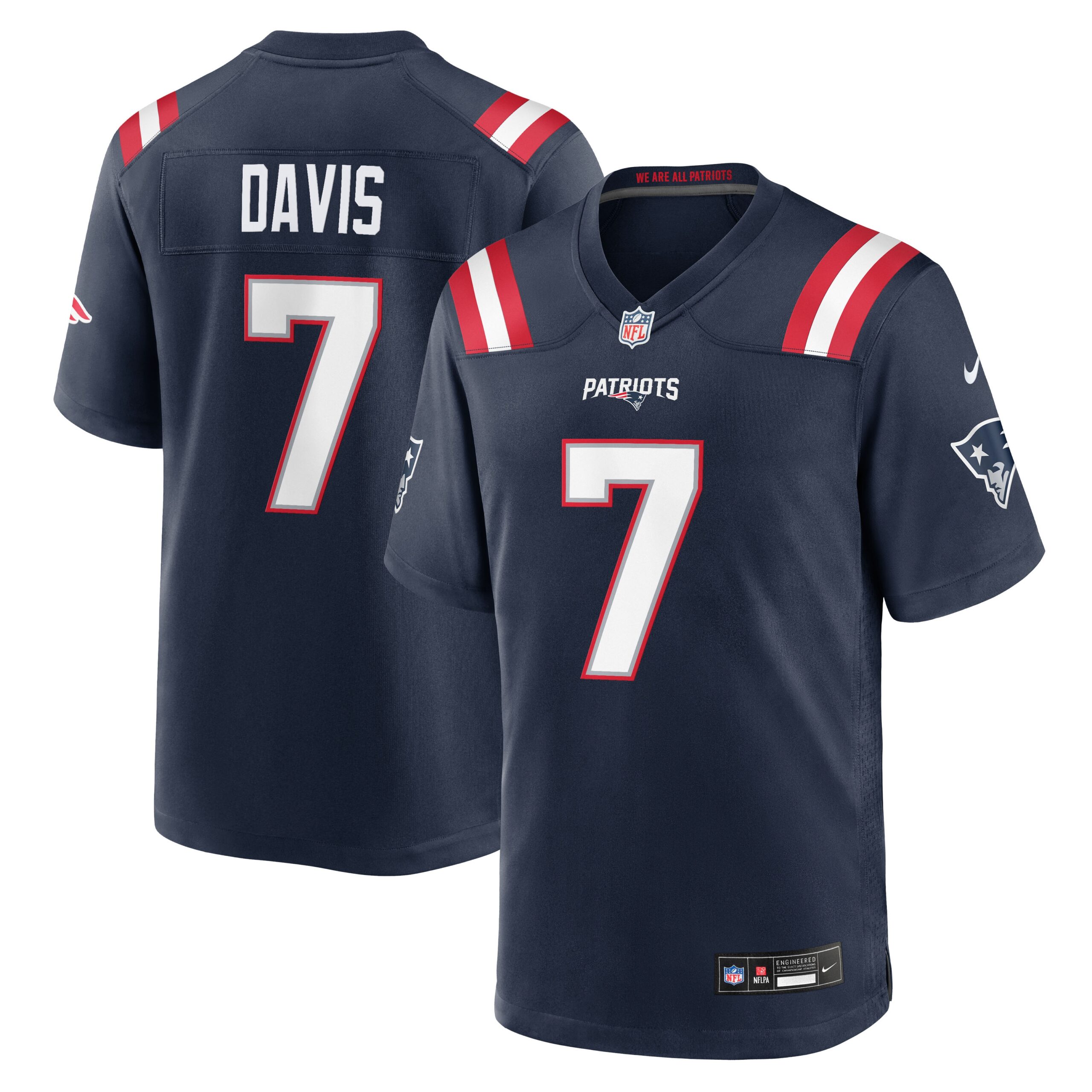 Hunk Wear - New England Patriots Carlton Davis Vapor Limited Jersey ' Navy