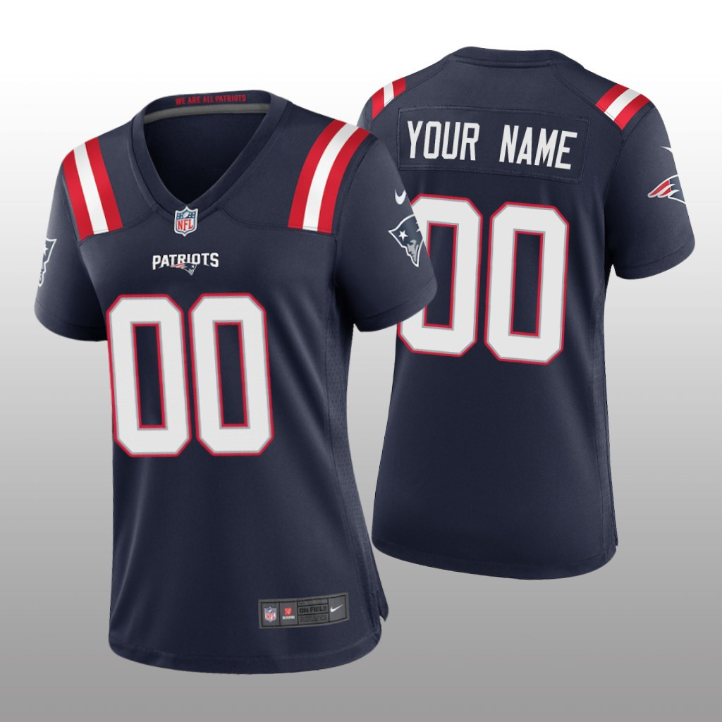 Hunk Wear - New England Patriots Custom Navy Jersey Game - Women's