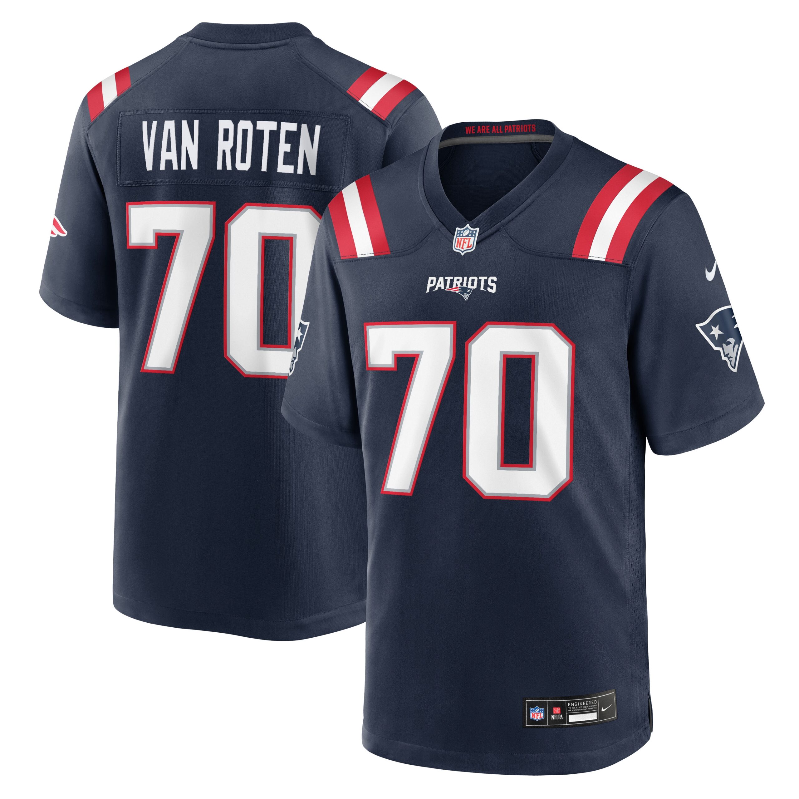 Hunk Wear - New England Patriots Greg Van Roten Vapor Limited Jersey ' Navy