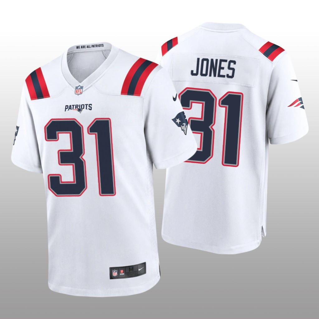 Hunk Wear - New England Patriots Jonathan Jones White Jersey Game - Men's