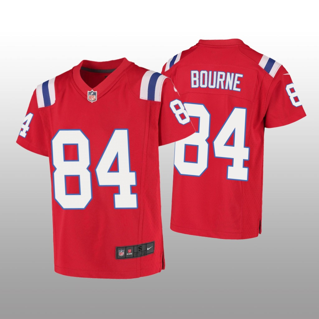 Hunk Wear - New England Patriots Kendrick Bourne Red Jersey Game - Youth