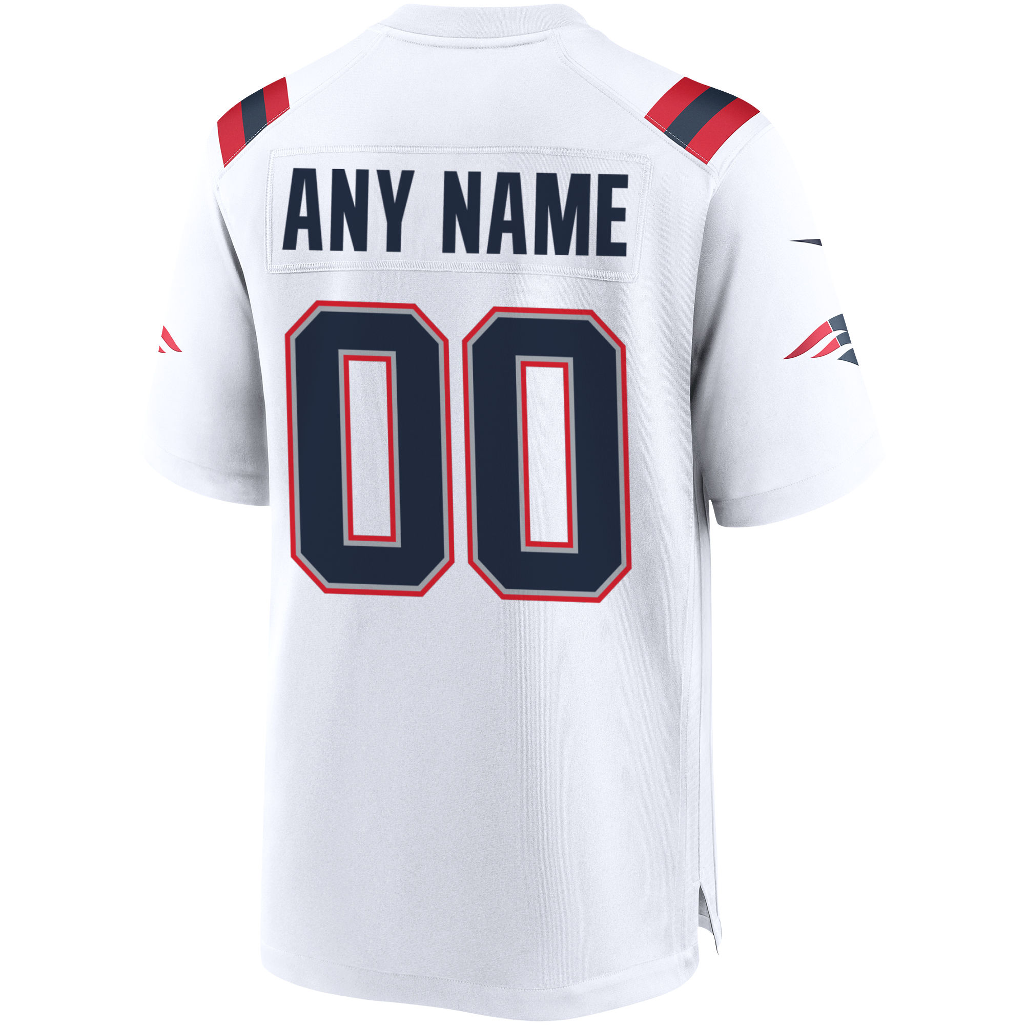Hunk Wear - New England Patriots Nike Custom Game Jersey White