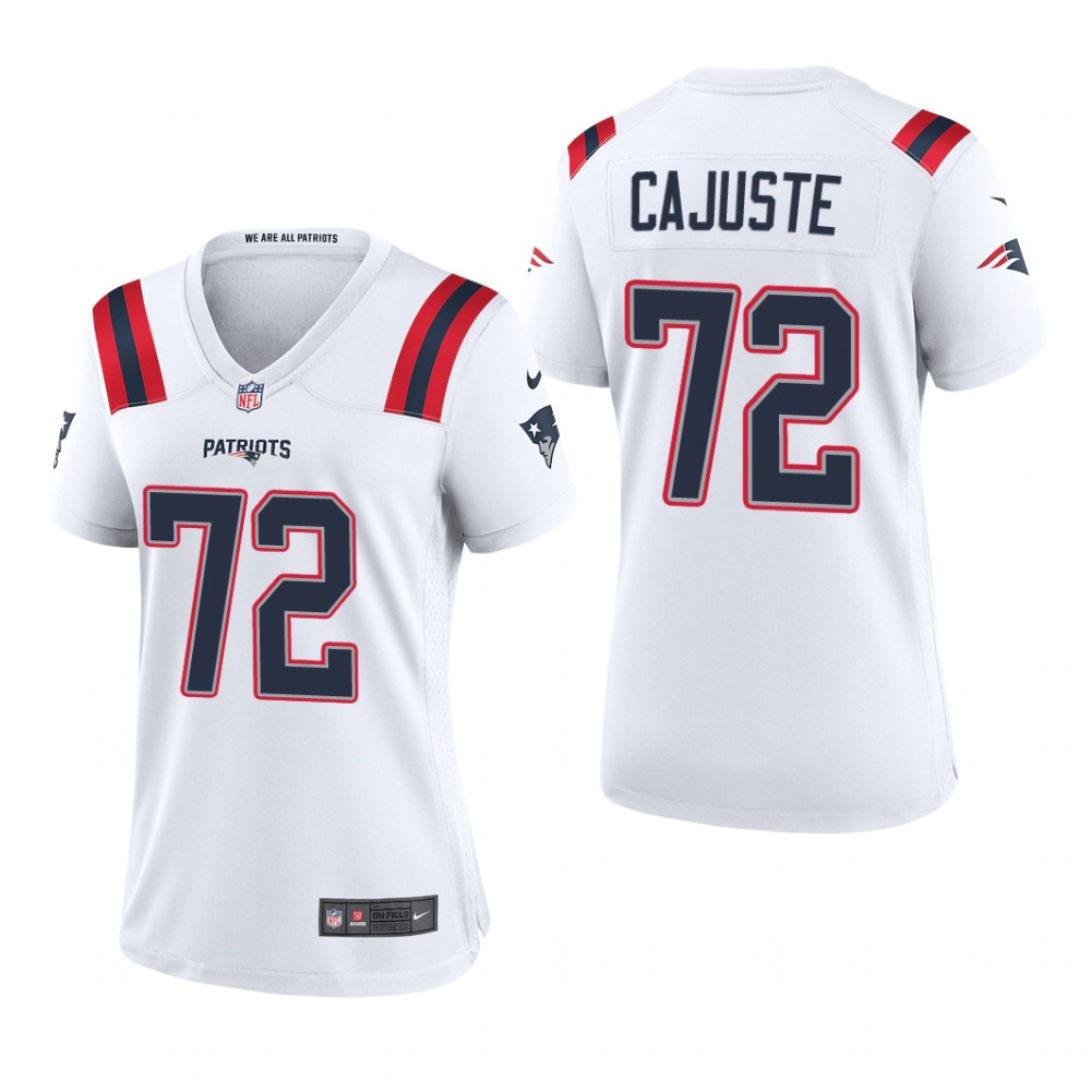 Hunk Wear - New England Patriots Yodny Cajuste White Jersey Game - Women's