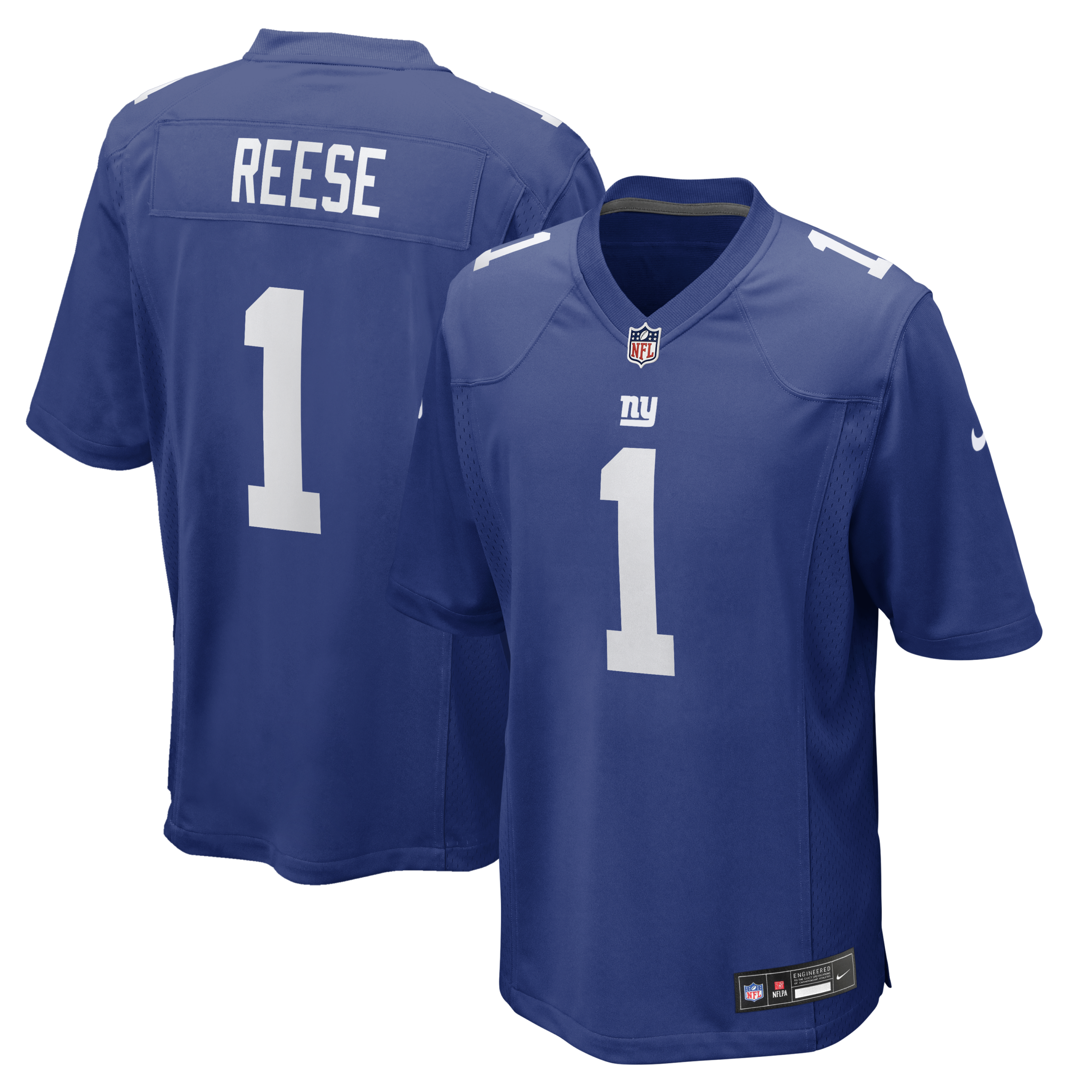 Hunk Wear - New York Giants Arvell Reese 2026 NFL Draft First Round Pick No. 5 Team Game Jersey ' Royal