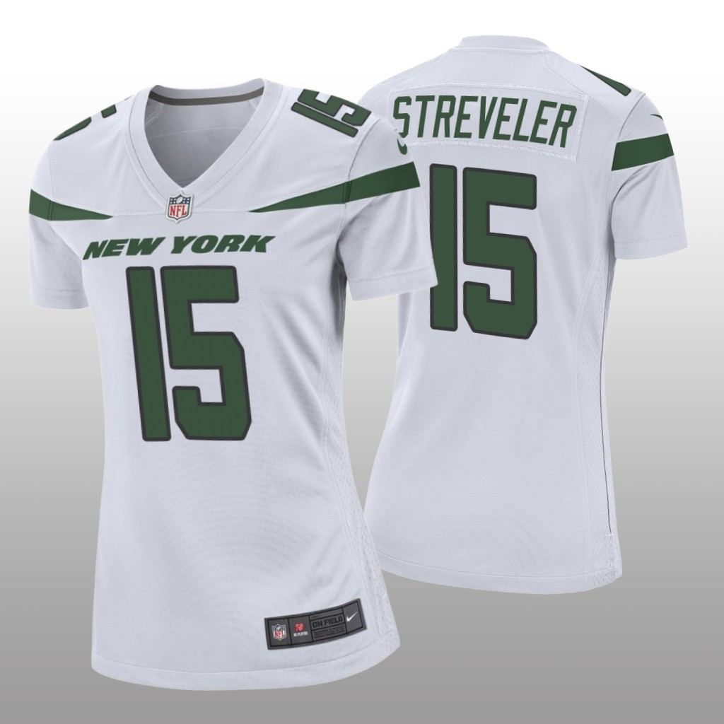 Hunk Wear - New York Jets Chris Streveler White Jersey Game - Women's