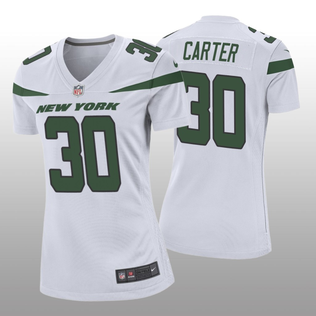 Hunk Wear - New York Jets Michael Carter White Jersey Game - Women's