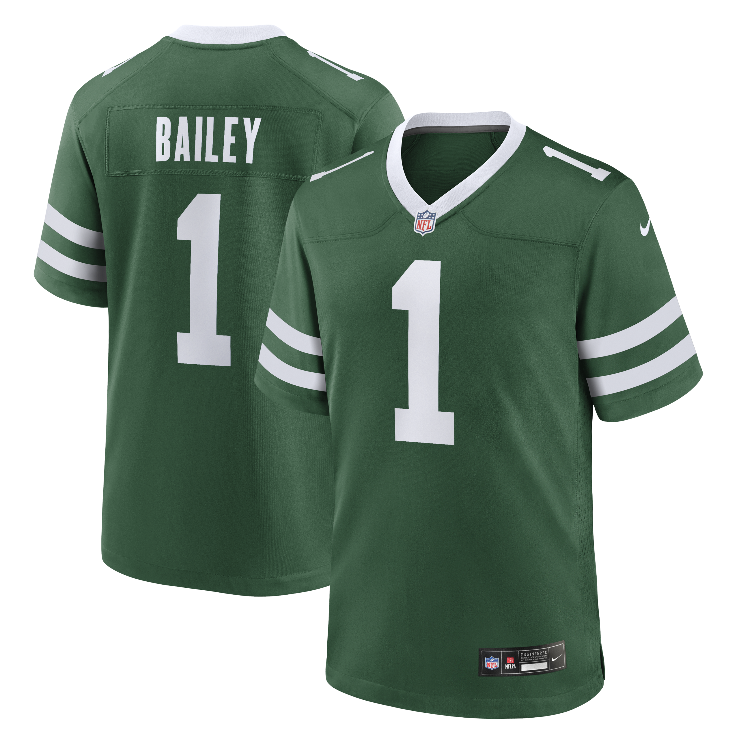 Hunk Wear - New York Jets Nike David Bailey 2026 NFL Draft First Round Pick No. 2 Team Game Jersey ' Legacy Green