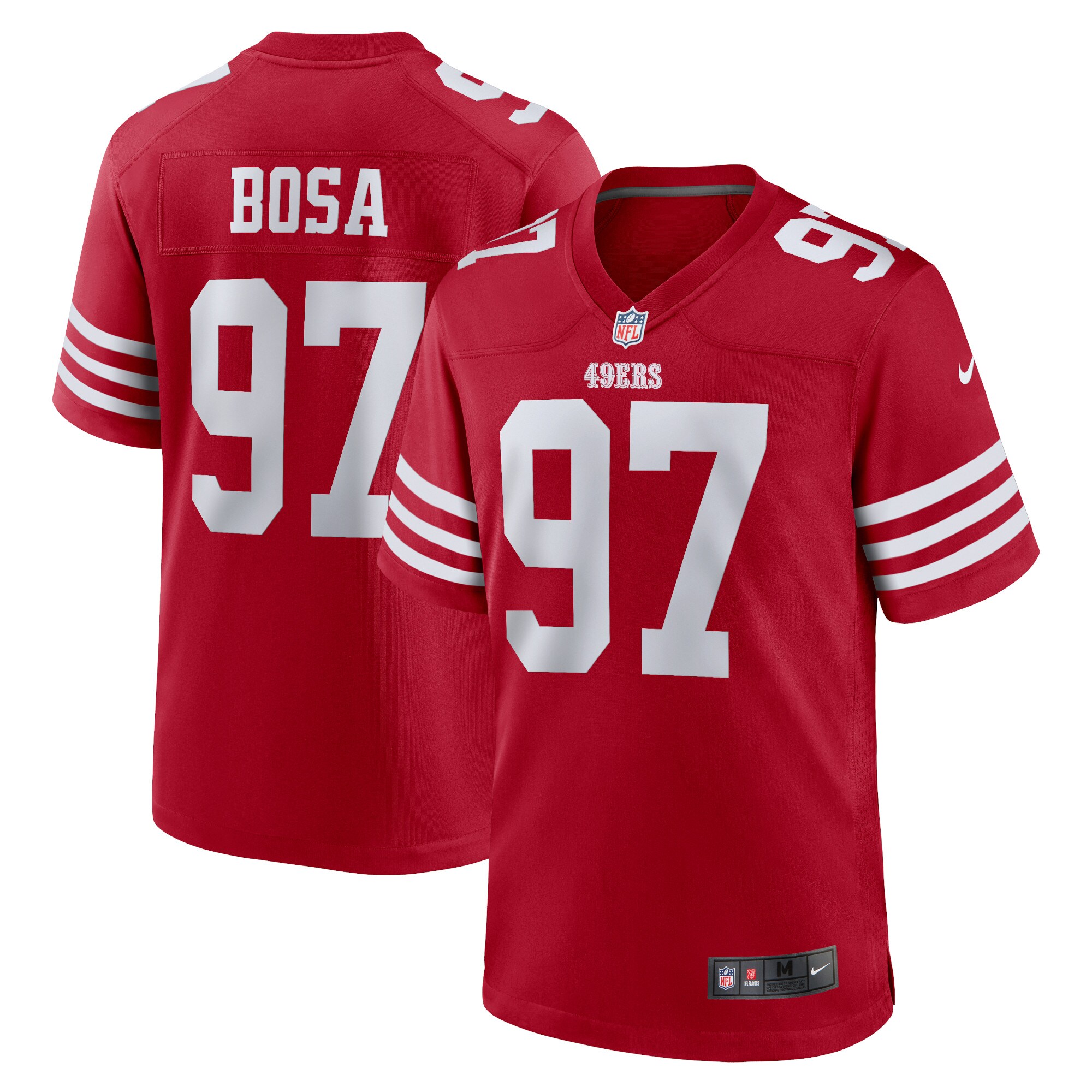 Hunk Wear - Nick Bosa San Francisco 49ers Nike Player Game Jersey ' Scarlet