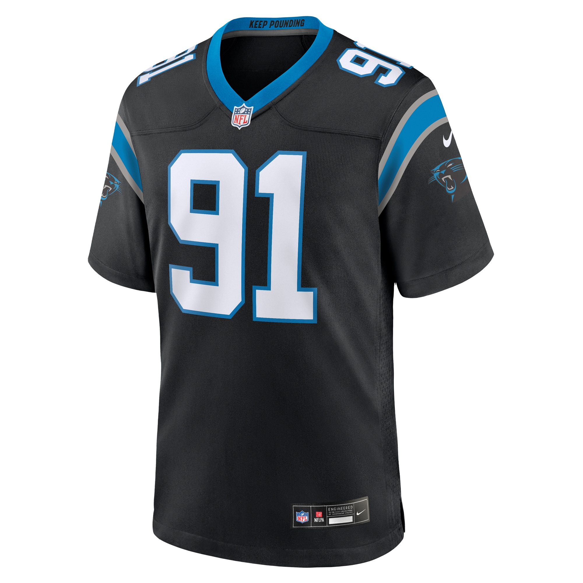 Hunk Wear - Nick Thurman Carolina Panthers Nike Team Game Jersey Black