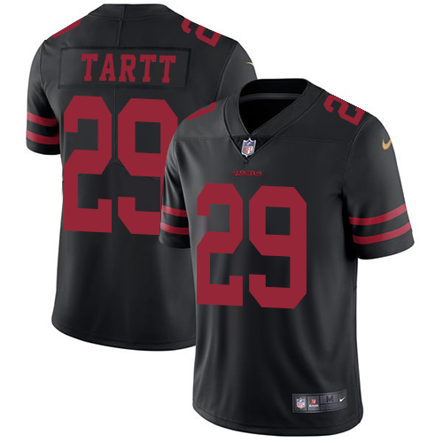 Hunk Wear - Nike 49ers #29 Jaquiski Tartt Black Alternate Men's Stitched NFL Vapor Untouchable Limited Jersey