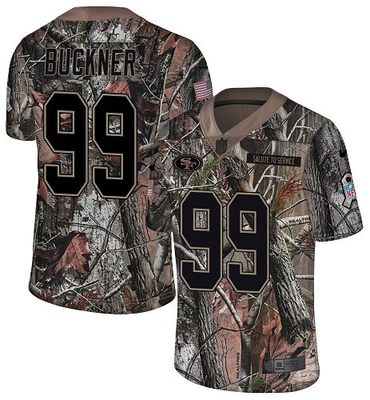 Hunk Wear - Nike 49ers #99 DeForest Buckner Camo Men's Stitched NFL Limited Rush Realtree Jersey