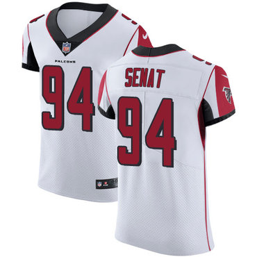 Hunk Wear - Nike Atlanta Falcons #94 Deadrin Senat White Men's Stitched NFL Vapor Untouchable Elite Jersey