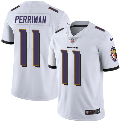 Hunk Wear - Nike Baltimore Ravens #11 Breshad Perriman White Men's Stitched NFL Vapor Untouchable Limited Jersey