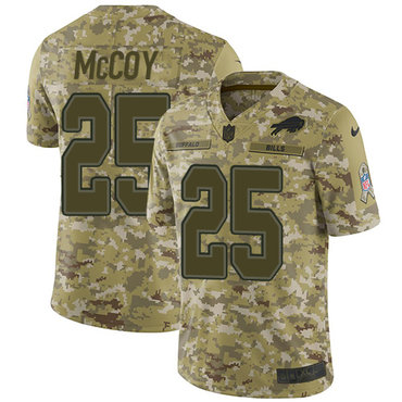 Hunk Wear - Nike Bills #25 LeSean McCoy Camo Men's Stitched NFL Limited 2018 Salute To Service Jersey