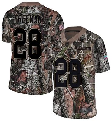 Hunk Wear - Nike Broncos #28 Royce Freeman Camo Men's Stitched NFL Limited Rush Realtree Jersey