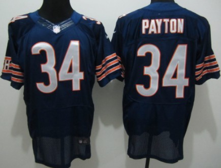 Hunk Wear - Nike Chicago Bears #34 Walter Payton Blue Elite Jersey