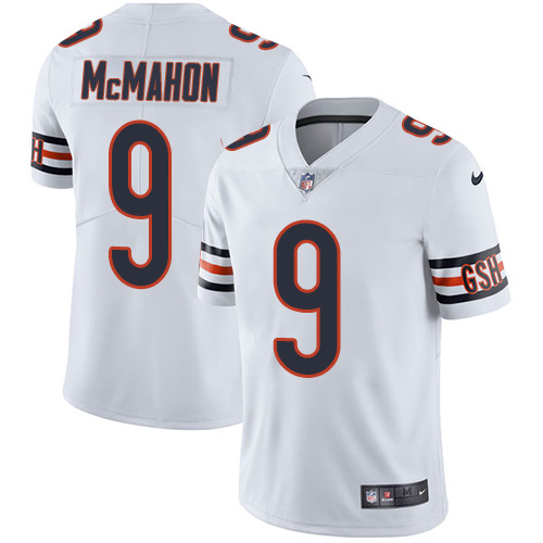 Hunk Wear - Nike Chicago Bears #9 Jim McMahon White Men's Stitched NFL Vapor Untouchable Limited Jersey