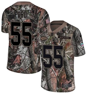 Hunk Wear - Nike Chiefs #55 Dee Ford Camo Men's Stitched NFL Limited Rush Realtree Jersey