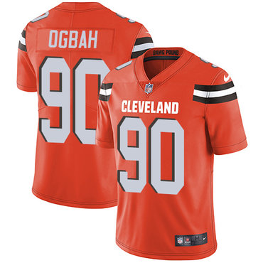 Hunk Wear - Nike Cleveland Browns #90 Emmanuel Ogbah Orange Alternate Men's Stitched NFL Vapor Untouchable Limited Jersey