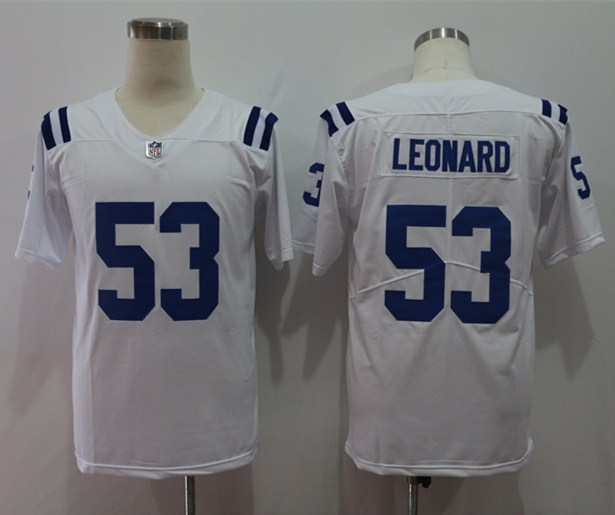 Hunk Wear - Nike Colts 53 Darius Leonard White Vapor Untouchable Limited Jersey