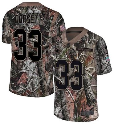 Hunk Wear - Nike Cowboys #33 Tony Dorsett Camo Men's Stitched NFL Limited Rush Realtree Jersey