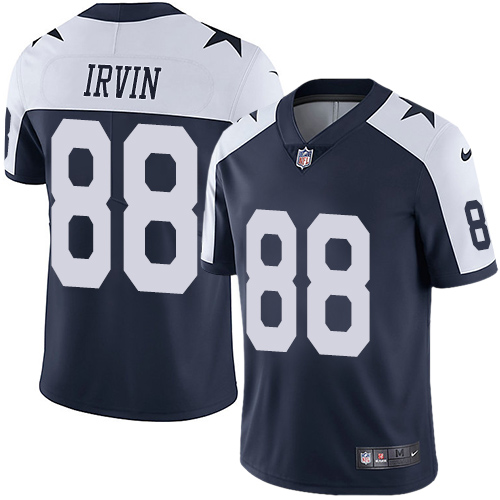 Hunk Wear - Nike Dallas Cowboys #88 Michael Irvin Navy Blue Thanksgiving Men's Stitched NFL Vapor Untouchable Limited Throwback Jersey