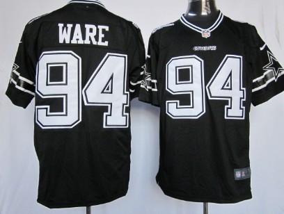 Hunk Wear - Nike Dallas Cowboys #94 DeMarcus Ware Black Game Jersey